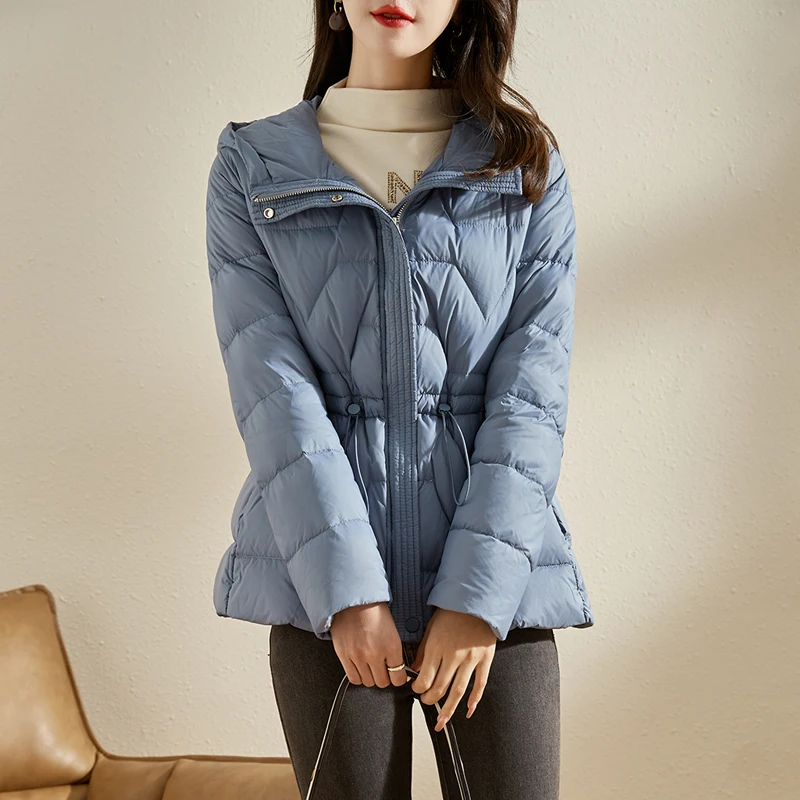 Lightweight Faionable Women's down Jaet Autumn Winter Warm Slim Fit ort Sle Zipper Closure Hooded Outerwear Coat
Lightweight Faionable Women's down Jaet Autumn Winter Warm Slim Fit ort Sle Zipper Closure Hooded Outerwear Coat