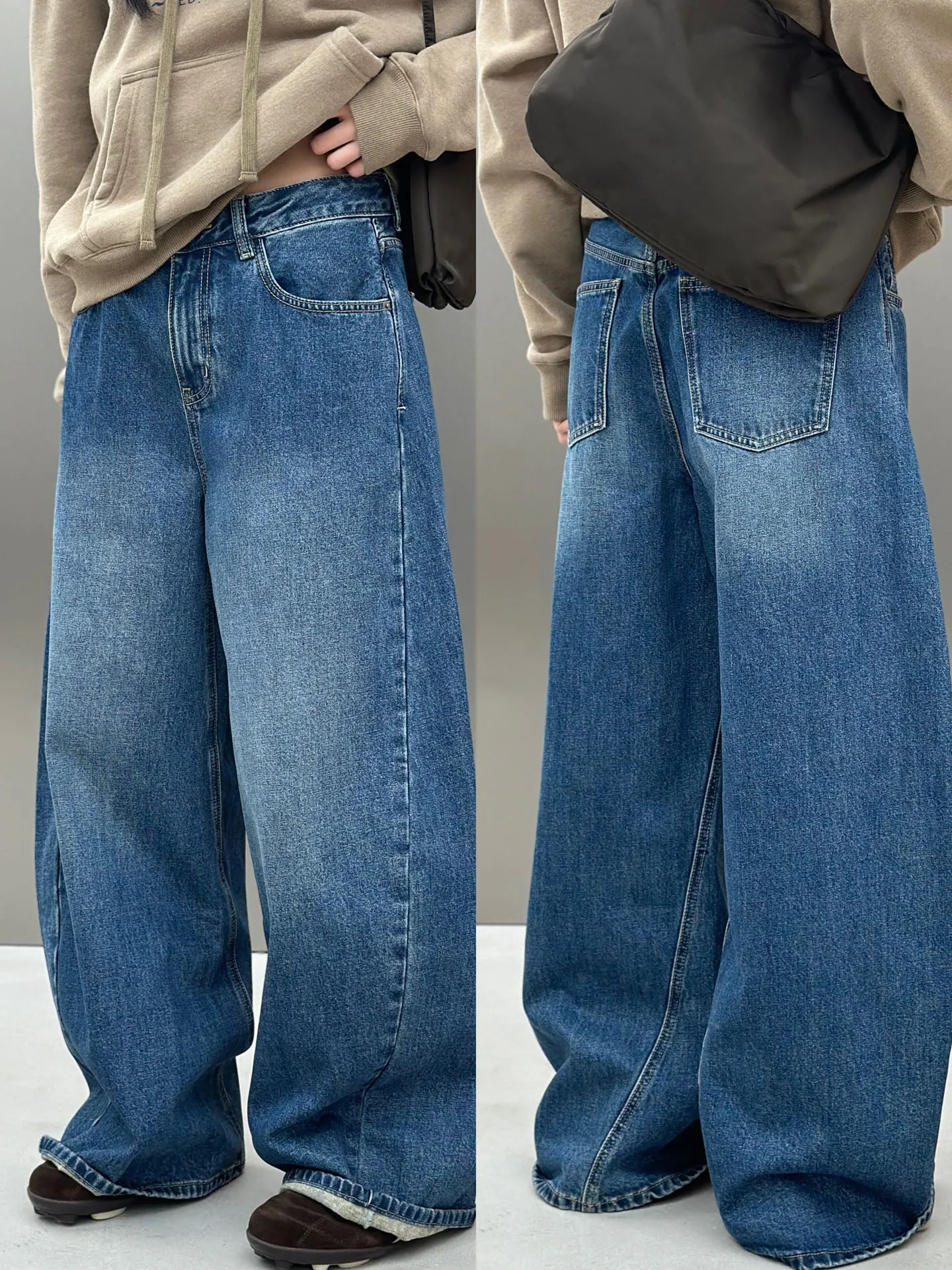 Джинсы женские Bodhl в стиле ретро, с высокой талией, широкими штанинами, повседневные, прямого кроя, из хлопковой ткани, без стрейча, для зимнего сезона
Джинсы женские Bodhl в стиле ретро, с высокой талией, широкими штанинами, повседневные, прямого кроя, из хлопковой ткани, без стрейча, для зимнего сезона