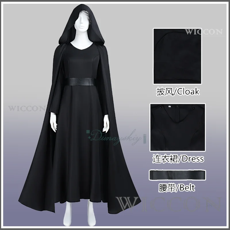 Rey Black Long Robe Cosplay Adult Woman Full Set With Cloak Dress Pants Halloween Carnival
Rey Black Long Robe Cosplay Adult Woman Full Set With Cloak Dress Pants Halloween Carnival