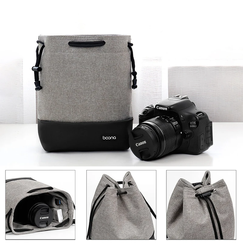 Drawstring Camera Pouch Oxford PU Leather Camera Lens Bag for Canon Nikon Sony Olympus Fuji DSLR
Drawstring Camera Pouch Oxford PU Leather Camera Lens Bag for Canon Nikon Sony Olympus Fuji DSLR