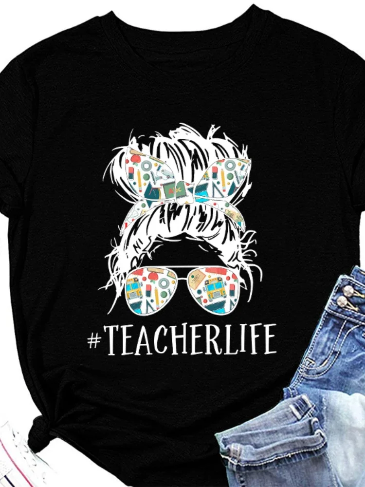 TEACHERLIFE Skull Head Print Women T Shirt Short Sleeve O Neck Loose Women Tshirt Ladies Tee Shirt Tops Camisetas Mujer
TEACHERLIFE Skull Head Print Women T Shirt Short Sleeve O Neck Loose Women Tshirt Ladies Tee Shirt Tops Camisetas Mujer