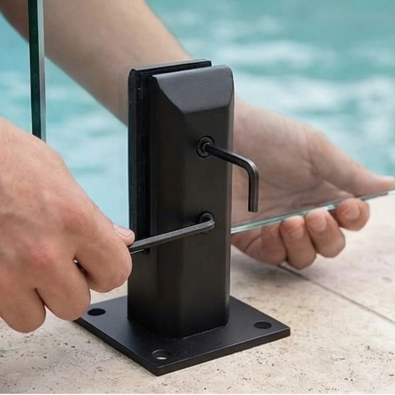 Railing Floor Stand Stainless Steel Fence Clamp Staircase Railing Fence Pool Glass Shelf Holder No Drilling Required
Railing Floor Stand Stainless Steel Fence Clamp Staircase Railing Fence Pool Glass Shelf Holder No Drilling Required