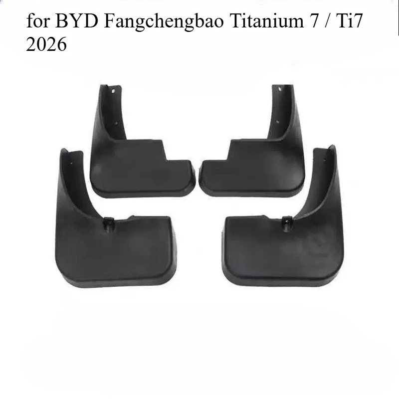 Mud Flaps Splash Guards for BYD Fangchengbao Titanium 7 / Ti7 2026 No-Drill Bolt-On Soft Rubber Mudguard Set
Mud Flaps Splash Guards for BYD Fangchengbao Titanium 7 / Ti7 2026 No-Drill Bolt-On Soft Rubber Mudguard Set
