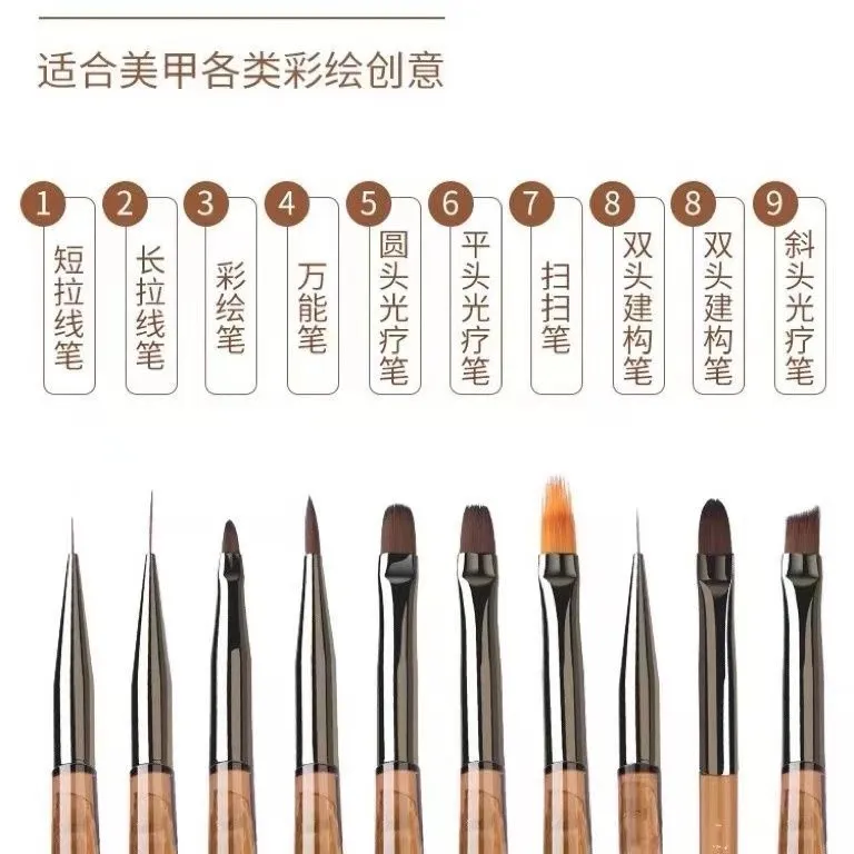 Gel Nail Brush Set Japanese Liner Brush Fine Painting Pen Complete Tools for Acrylic Gel Nail Art Manicure Supplies
Gel Nail Brush Set Japanese Liner Brush Fine Painting Pen Complete Tools for Acrylic Gel Nail Art Manicure Supplies
