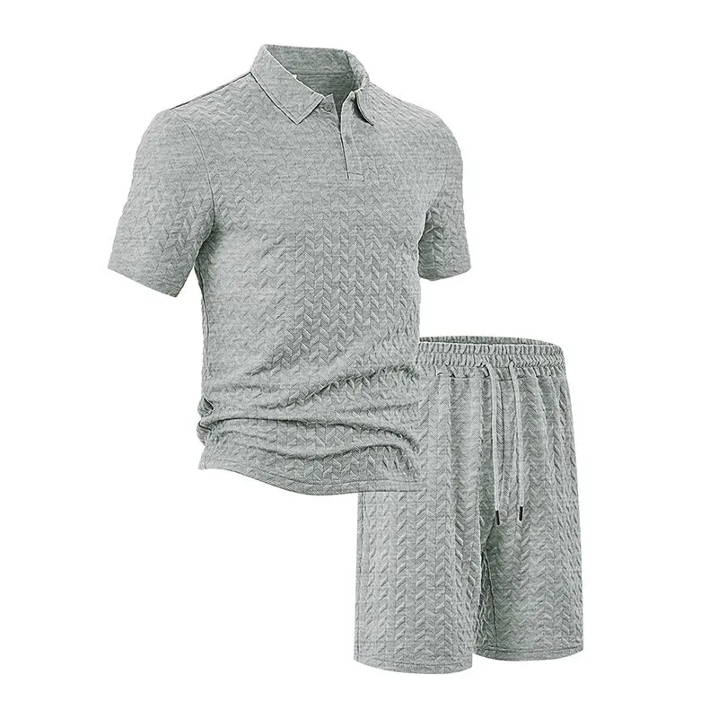 Summer Men's Solid Color Polo Shirt Shorts Two-Piece Set Breathable Comfort Casual Versatile Daily Commute Fashion Slim Fit Set
Summer Men's Solid Color Polo Shirt Shorts Two-Piece Set Breathable Comfort Casual Versatile Daily Commute Fashion Slim Fit Set