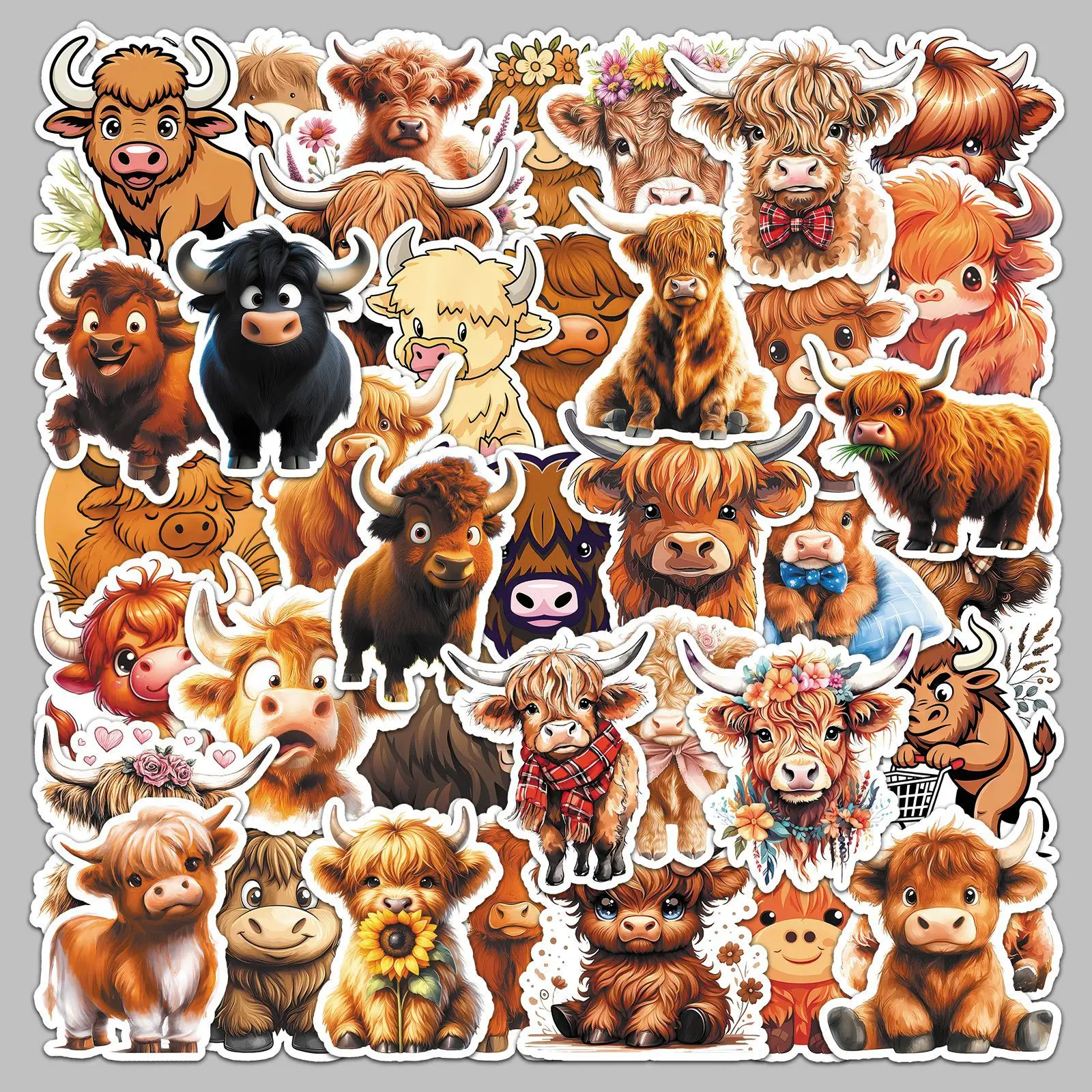 50PCS Cute Highland Cow Stickers Scottish Cattle Animal Cute Animal DIY Decorative Gift Phone Case Waterproof Sticker Kids Toy
50PCS Cute Highland Cow Stickers Scottish Cattle Animal Cute Animal DIY Decorative Gift Phone Case Waterproof Sticker Kids Toy