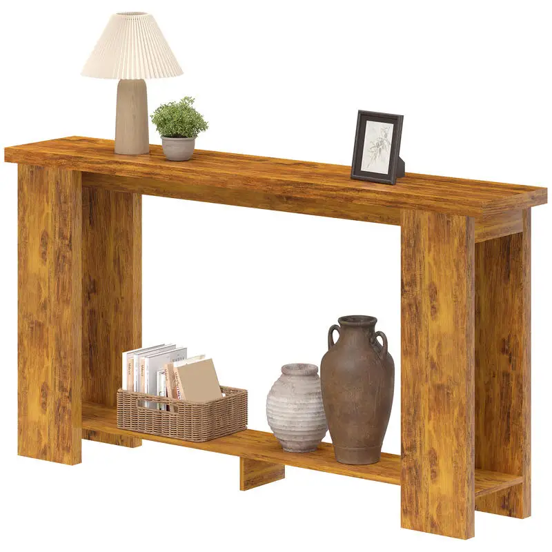 HOMCOM Farmhouse Console Table, 63" Narrow Entryway Table with Thickened Tabletop for Living Room, Hallway, Distressed Brown
HOMCOM Farmhouse Console Table, 63" Narrow Entryway Table with Thickened Tabletop for Living Room, Hallway, Distressed Brown