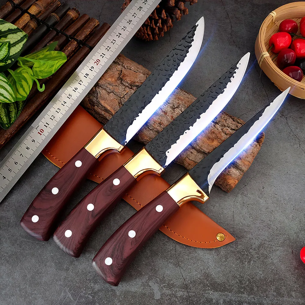 5"6" Kitchen Boning Knife Handmade Forged Slicing Meat Cleaver Fish Sushi Sashimi Petty Raw Fish Filleting Utility Knife
5"6" Kitchen Boning Knife Handmade Forged Slicing Meat Cleaver Fish Sushi Sashimi Petty Raw Fish Filleting Utility Knife