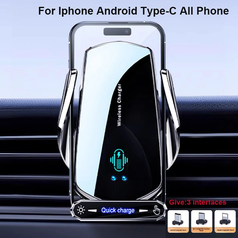 Fast Wireless Charging Car Mount Phone Holder Mobile Support For Car Automotive Electric Induction Auto Clamping For All Phone
Fast Wireless Charging Car Mount Phone Holder Mobile Support For Car Automotive Electric Induction Auto Clamping For All Phone