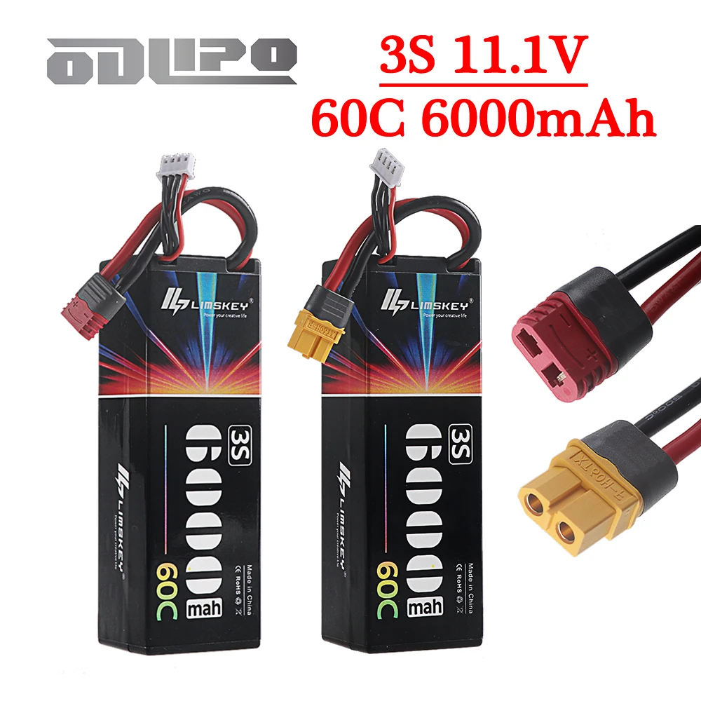 3S Lipo Battery 11.1V 60C 6000mAh Hardcase Rechargeable Battery with T Plug for RC Racing Car Truck Tank Airplane Toys Parts
3S Lipo Battery 11.1V 60C 6000mAh Hardcase Rechargeable Battery with T Plug for RC Racing Car Truck Tank Airplane Toys Parts