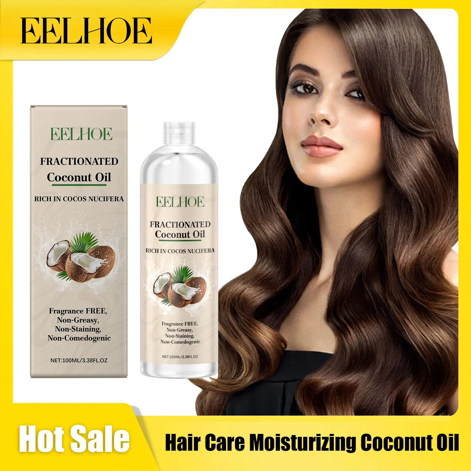 Eelhoe Hair Cares Coconut Oil Repair Frizz Nourishing Scalp Relieve Dryness Remove Dirt Deeping Moisturizing Care Oils for Hair 
Eelhoe Hair Cares Coconut Oil Repair Frizz Nourishing Scalp Relieve Dryness Remove Dirt Deeping Moisturizing Care Oils for Hair