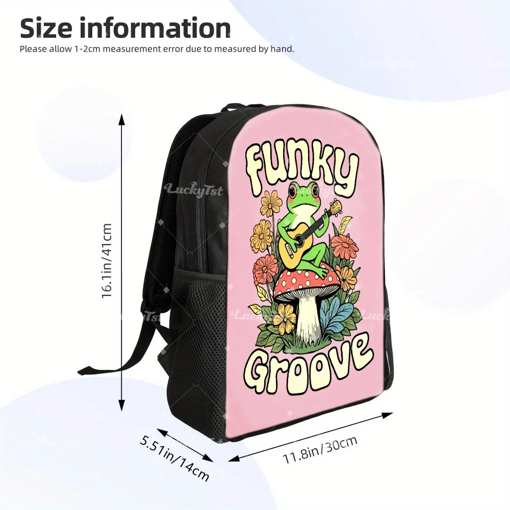 Retro Frog Guitarist Casual Backpack | Practical chic,bright and fun frog patterns, eye-catching retro text, sturdy construction
Retro Frog Guitarist Casual Backpack | Practical chic,bright and fun frog patterns, eye-catching retro text, sturdy construction