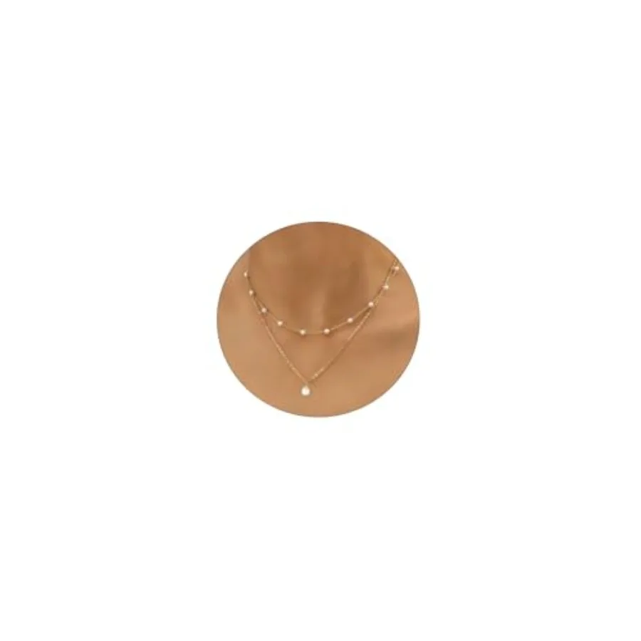 Gold Pearl Necklace for Women, 14K Gold Plated Layered Pearl Necklaces for Women Trendy Simple Herringbone Chain Pearl Necklace
Gold Pearl Necklace for Women, 14K Gold Plated Layered Pearl Necklaces for Women Trendy Simple Herringbone Chain Pearl Necklace