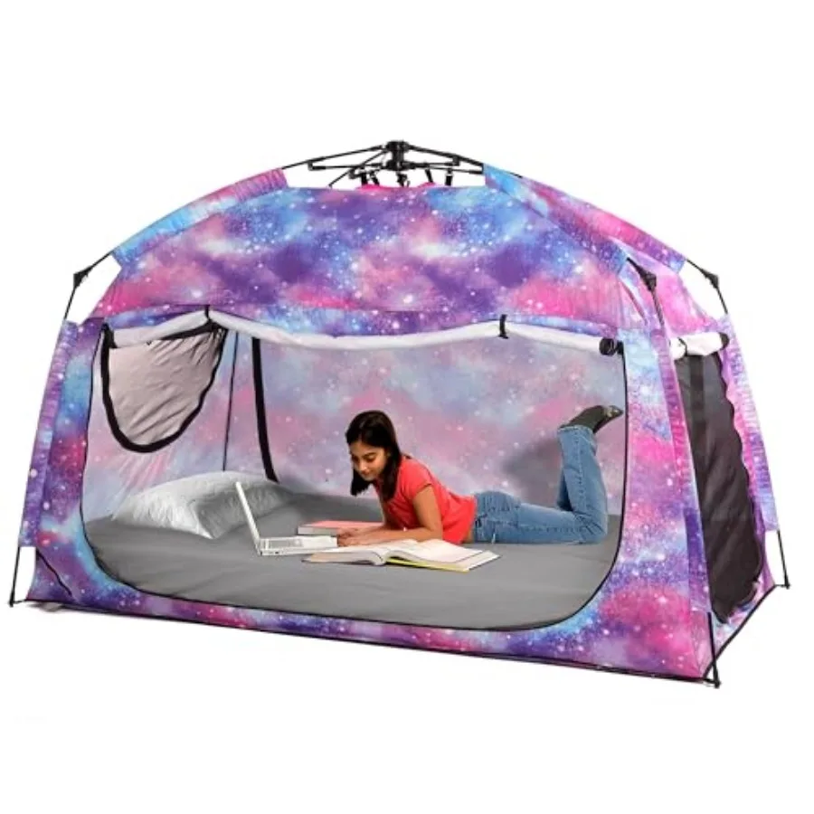 Indoor Instant Privacy Bed Tent for Sleeping, Quick Set-up Bed Canopies, Portable Bed Drapes with Large Space and 3 Doors,Twin
Indoor Instant Privacy Bed Tent for Sleeping, Quick Set-up Bed Canopies, Portable Bed Drapes with Large Space and 3 Doors,Twin