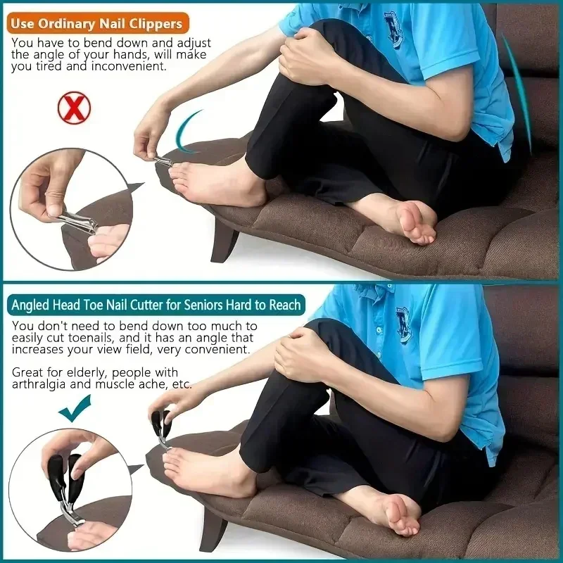 2Pcs Stainless Steel Professional Nail Clipper with Curved Design Large Opening and Non-Slip ABS Handle-Includes Edge Trimmer
2Pcs Stainless Steel Professional Nail Clipper with Curved Design Large Opening and Non-Slip ABS Handle-Includes Edge Trimmer