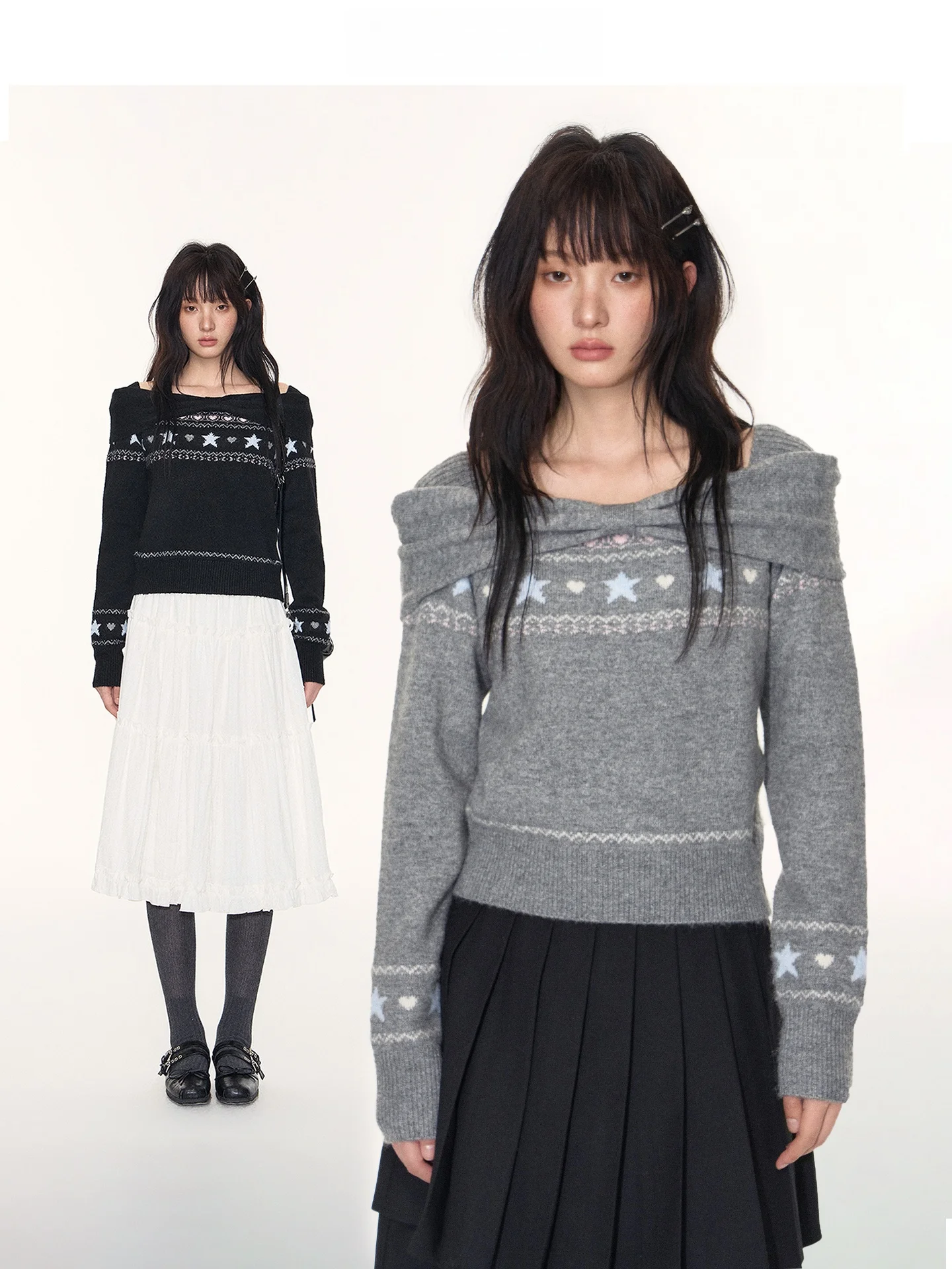 NAPSNAPS Original Retro One oulder Fair Isle Knit Sweater Women Vintage Bow Tie Ne Knitted Sweater Sweet Loose Fit Long S...
NAPSNAPS Original Retro One oulder Fair Isle Knit Sweater Women Vintage Bow Tie Ne Knitted Sweater Sweet Loose Fit Long S...
