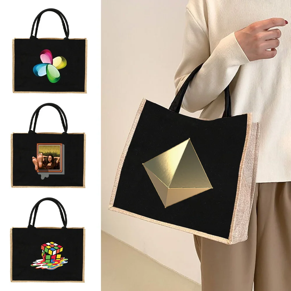 Understated Jute Carryall 3D Series With Contrast Black Handles And Natural Tone Body For Relaxed Daily Use Shopping Bags
Understated Jute Carryall 3D Series With Contrast Black Handles And Natural Tone Body For Relaxed Daily Use Shopping Bags