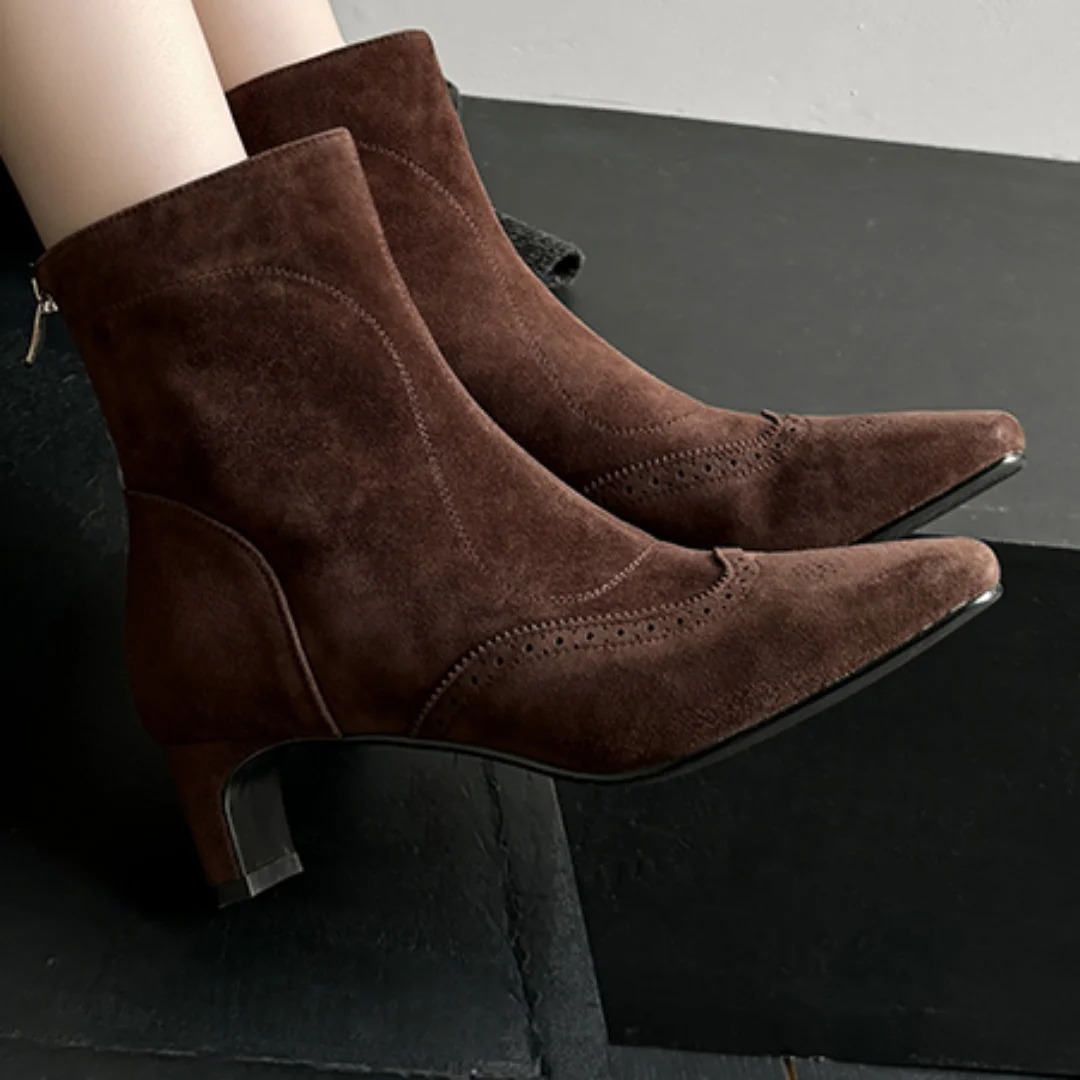 Women's natural suede leather slip-on flats autumn ankle boots round toe soft comfortable casual female short booties shoes sal
Women's natural suede leather slip-on flats autumn ankle boots round toe soft comfortable casual female short booties shoes sal