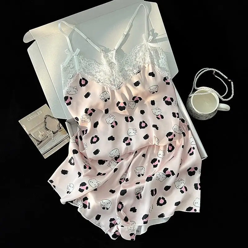 Sanrio New Style Hellokitty Ice Silk Suspenders Pajamas Girls Summerthin Summer Shorts High End Home Clothes Can Be Worn Outside
Sanrio New Style Hellokitty Ice Silk Suspenders Pajamas Girls Summerthin Summer Shorts High End Home Clothes Can Be Worn Outside