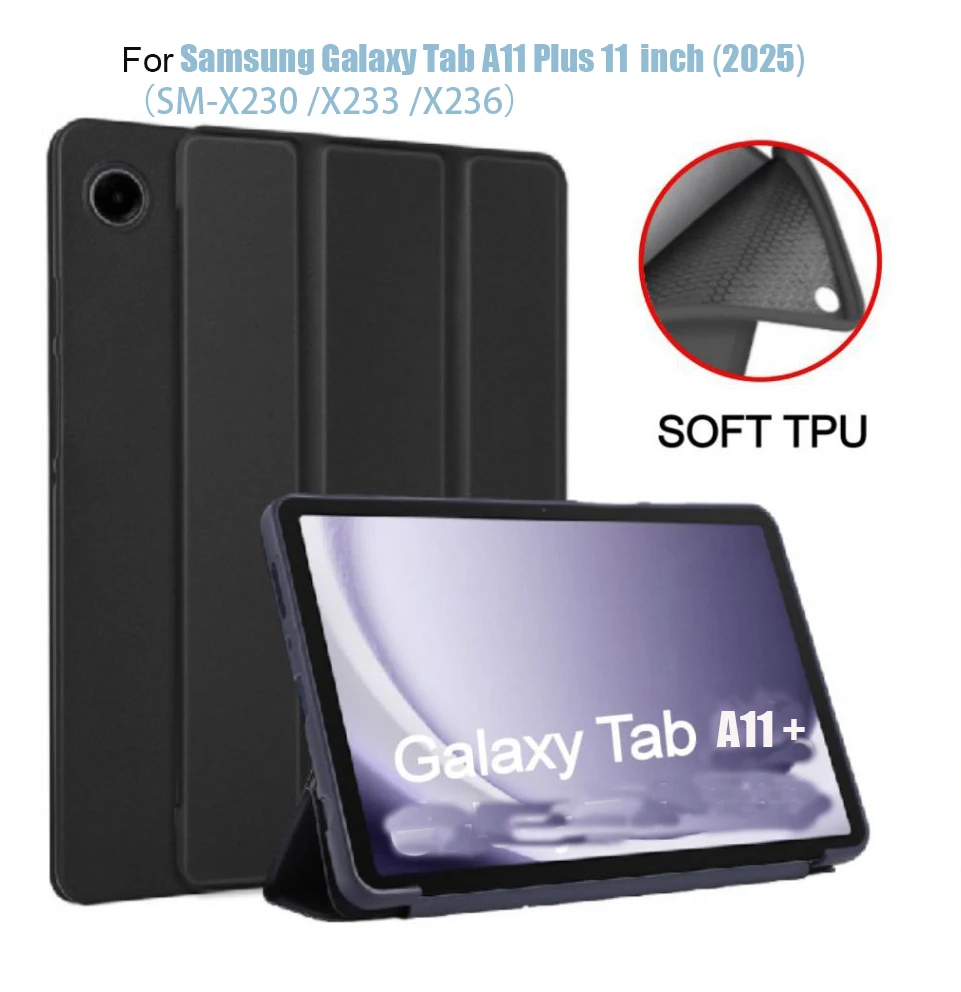 Для Samsung Galaxy Tab A11 + Plus 11 дюймов 2025 чехол для планшета из искусственной кожи с тонкой силиконовой умной магнитной подставкой Fli
Для Samsung Galaxy Tab A11 + Plus 11 дюймов 2025 чехол для планшета из искусственной кожи с тонкой силиконовой умной магнитной подставкой Fli