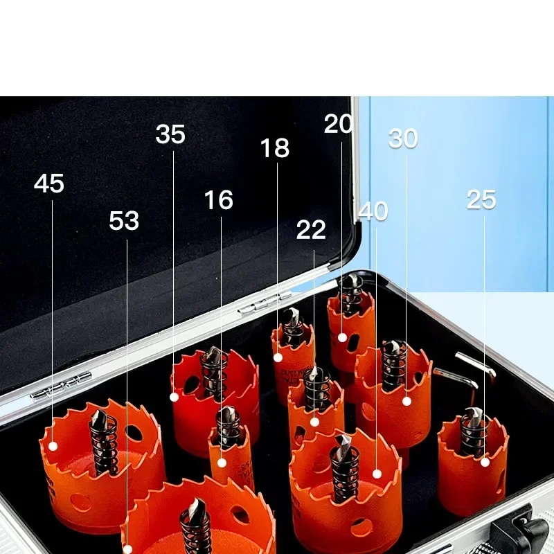 220v Electric Bimetal Hole Opener Set Woodworking Iron Sheet Downlight Aluminum Alloy PVC Plastic Multi-function Reaming Drill
220v Electric Bimetal Hole Opener Set Woodworking Iron Sheet Downlight Aluminum Alloy PVC Plastic Multi-function Reaming Drill