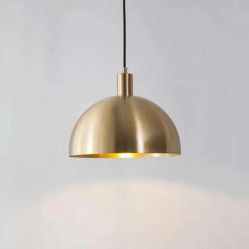 Nordic Brass Bar Counter Restaurant Droplight Home Decoration Simple Living Room Bedroom Semi-Circular Led Small Pendant Lamps
Nordic Brass Bar Counter Restaurant Droplight Home Decoration Simple Living Room Bedroom Semi-Circular Led Small Pendant Lamps
