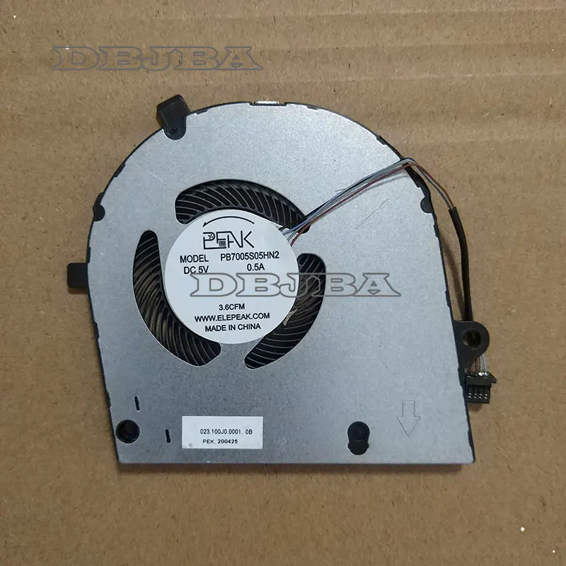 Вентилятор охлаждения процессора ноутбука для PB7005S05HN2 023.100J0.0001.0B для DELL Inspiron 5300 5301 0RDX8W 5 В 0,5 А
Вентилятор охлаждения процессора ноутбука для PB7005S05HN2 023.100J0.0001.0B для DELL Inspiron 5300 5301 0RDX8W 5 В 0,5 А