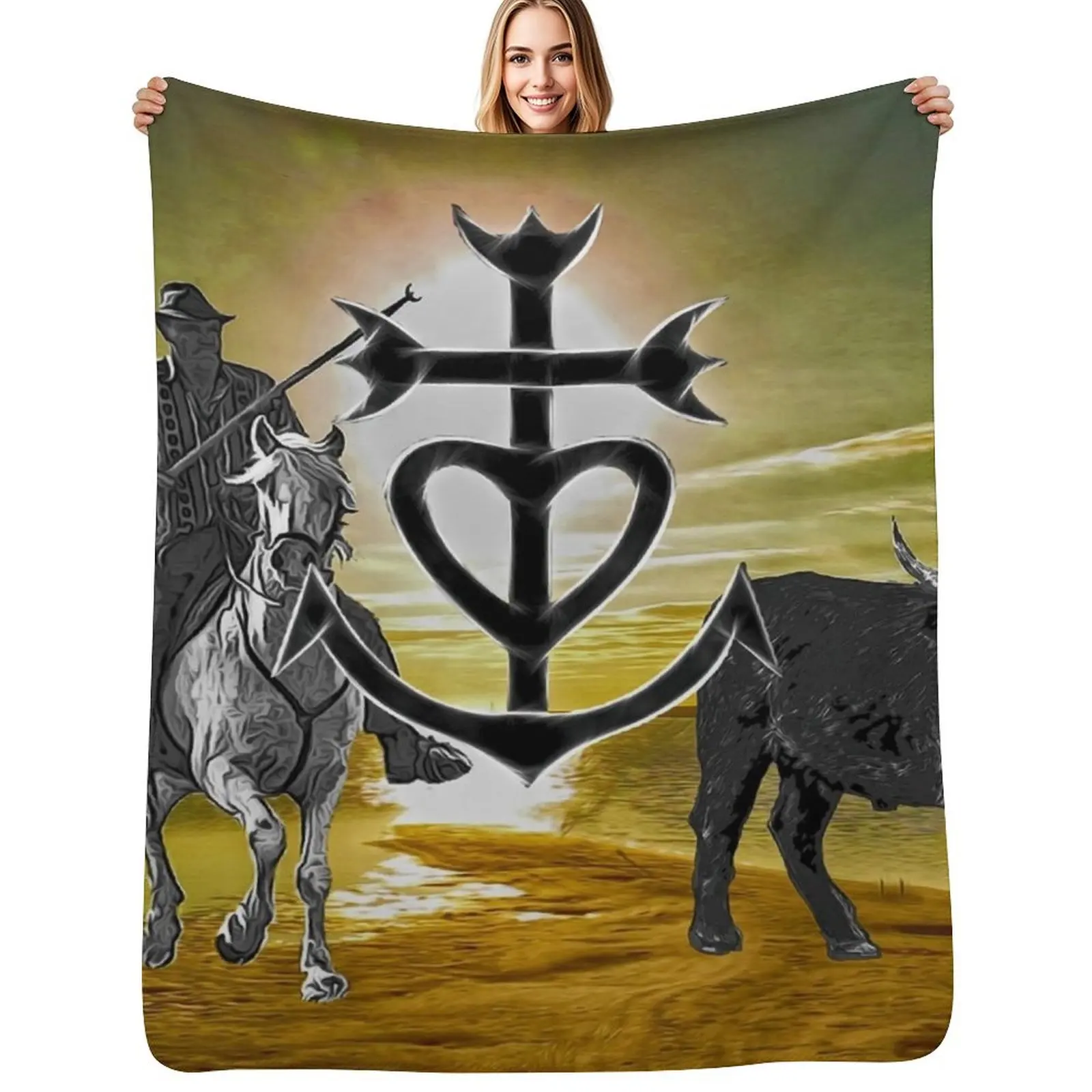 camargue cross and gardian Throw Blanket Warm Comfortable Blanket Gift for Parents Friends
camargue cross and gardian Throw Blanket Warm Comfortable Blanket Gift for Parents Friends