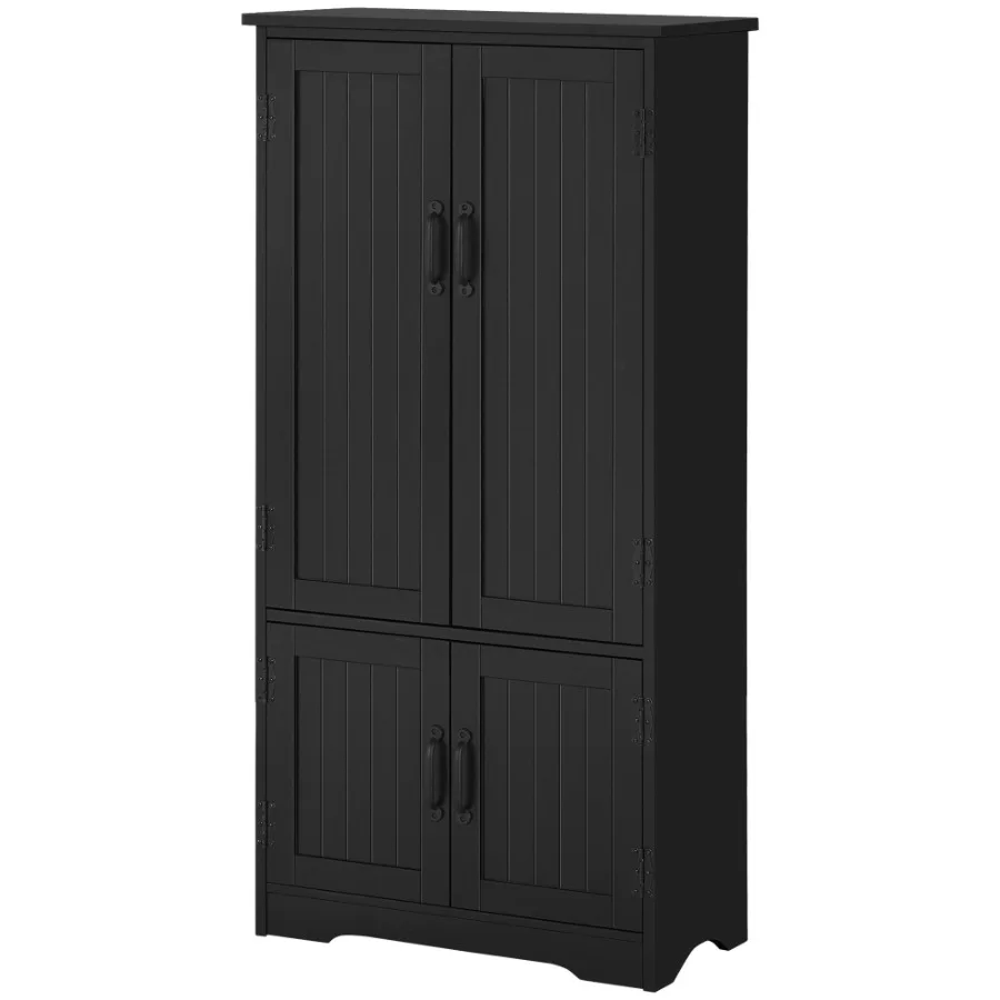 HOMCOM Accent Floor Storage Cabinet Kitchen Pantry with Adjustable Shelves and 2 Lower Doors Black
HOMCOM Accent Floor Storage Cabinet Kitchen Pantry with Adjustable Shelves and 2 Lower Doors Black