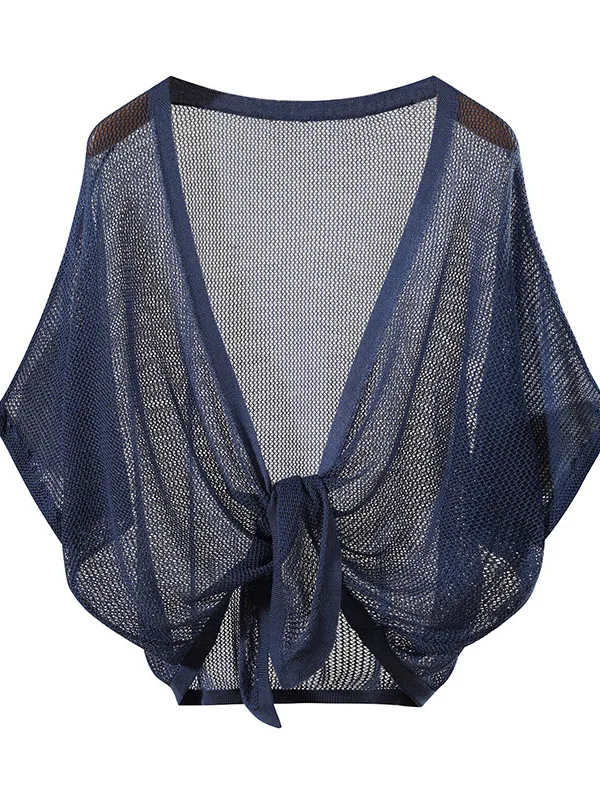 Women's Hollow out Silk Knitted Cardigan Summer Thin Sun Protection Outerwear Belted Air Conditioning Shirt Versatile Top
Women's Hollow out Silk Knitted Cardigan Summer Thin Sun Protection Outerwear Belted Air Conditioning Shirt Versatile Top