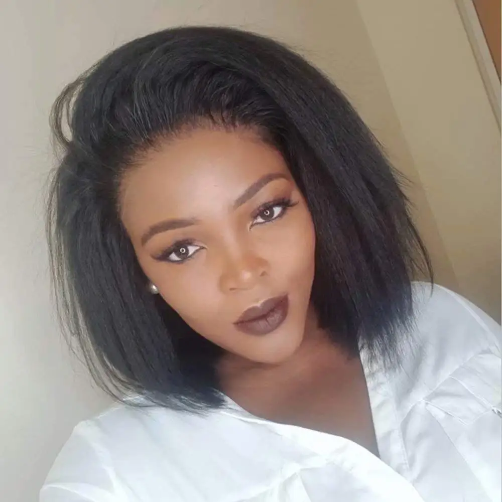 STock Human Hair Wigs Kinky Straight Free Parting Lace Front Wig for Women Peruvian Hair Top Grade Afro Straight Easy to Wear
STock Human Hair Wigs Kinky Straight Free Parting Lace Front Wig for Women Peruvian Hair Top Grade Afro Straight Easy to Wear