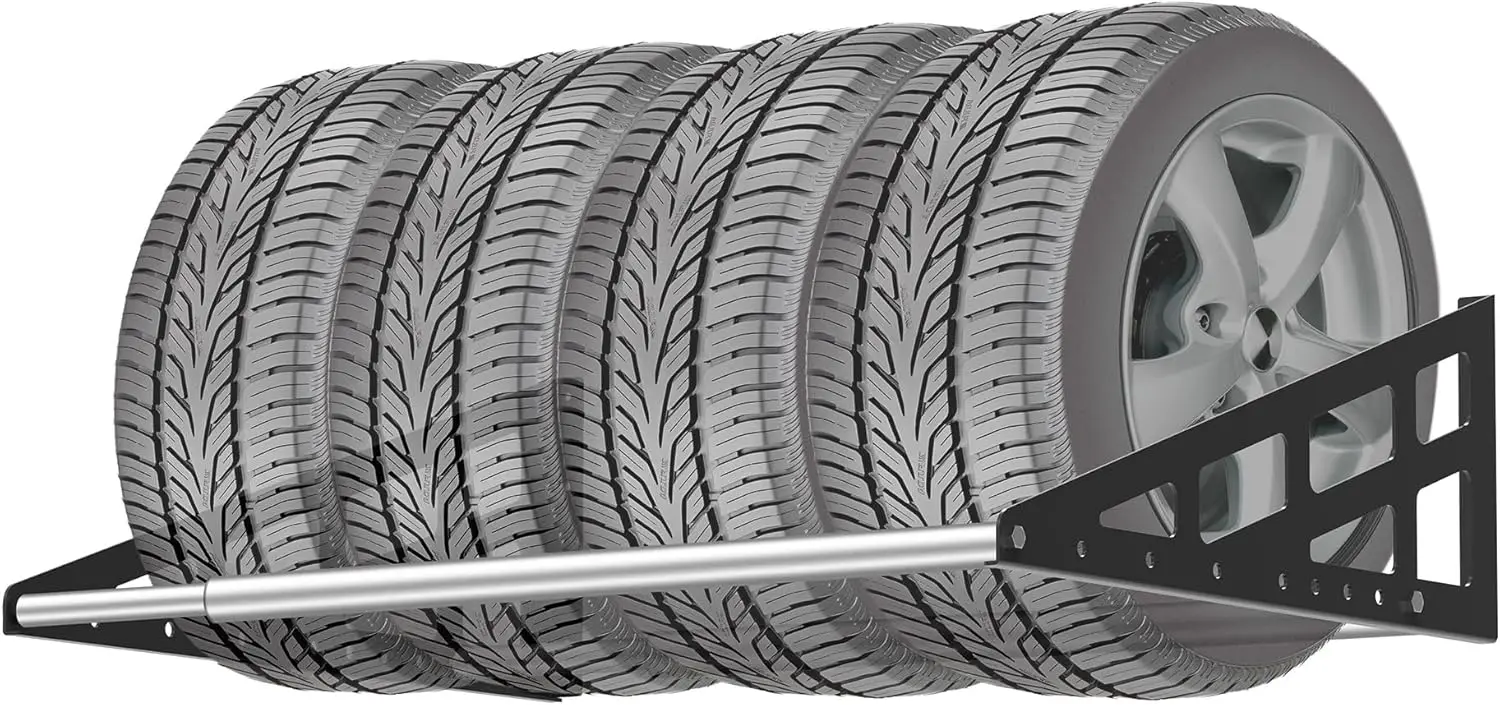 Heavy Duty Tire Rack Wall Mount, Adjustable 31-56" for Garage Storage with Telescopic Rods
Heavy Duty Tire Rack Wall Mount, Adjustable 31-56" for Garage Storage with Telescopic Rods