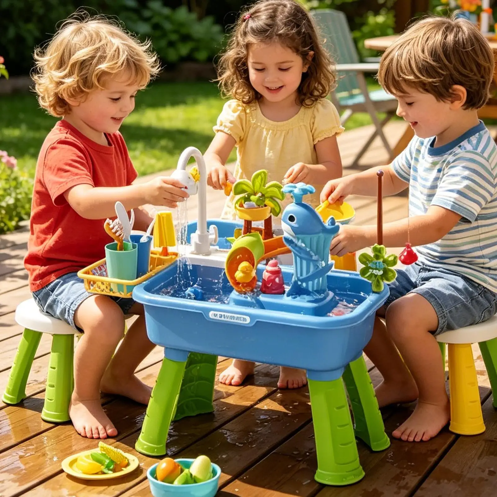 Kids Water Table Sensory Activity Toys Outdoor Water Play Table for Outside Backyard Beach Park Daycare Preschool Patio
Kids Water Table Sensory Activity Toys Outdoor Water Play Table for Outside Backyard Beach Park Daycare Preschool Patio