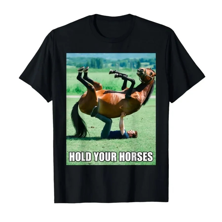 Hold My Horses Hilarious Sarcastic Brainrot Funny Meme Horse T-shirt For Men Women 100% Cotton T Shirts Short Sleeve Tops 0410-1
Hold My Horses Hilarious Sarcastic Brainrot Funny Meme Horse T-shirt For Men Women 100% Cotton T Shirts Short Sleeve Tops 0410-1
