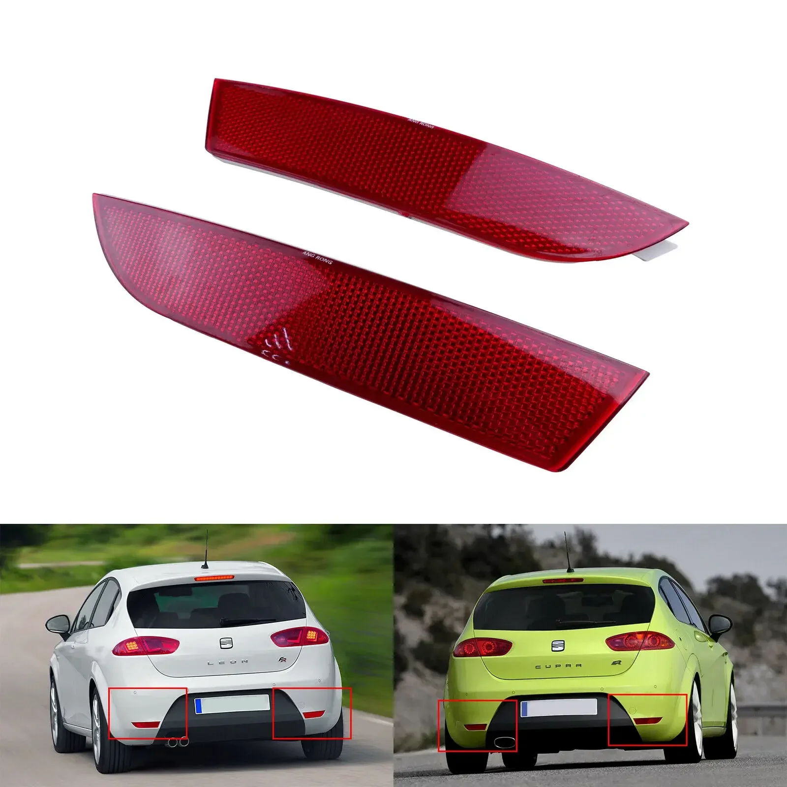 Red Lens Rear Bumper Reflectors Cover N/S & O/S For SEAT Leon FR/Cupra 2005-2012
Red Lens Rear Bumper Reflectors Cover N/S & O/S For SEAT Leon FR/Cupra 2005-2012