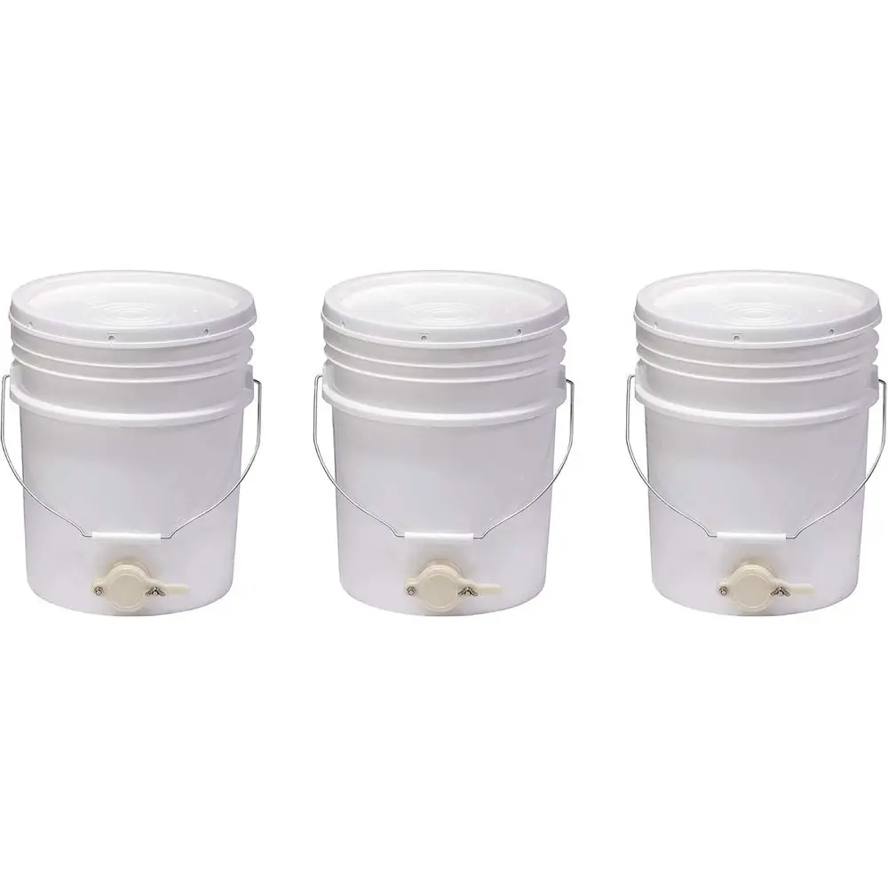 5 Gallon Plastic Bubble Bucket with Lid and Eye Gate Tool for Budding and Harvesting, White (3 Pack)
5 Gallon Plastic Bubble Bucket with Lid and Eye Gate Tool for Budding and Harvesting, White (3 Pack)