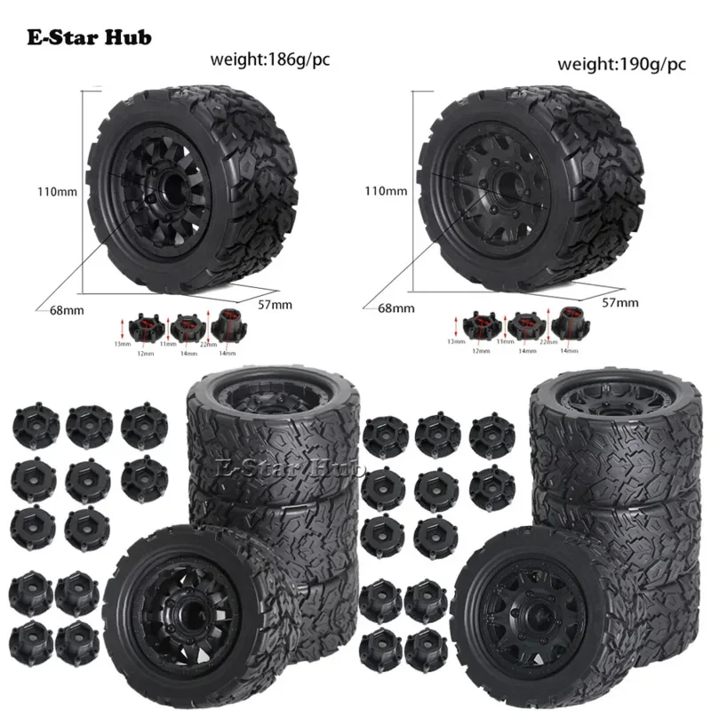 4PCS 12/14mm Tires Wheel Hub for RC Car 1/10 Monster Truck Off-road TRAXXAS MAXX ARRMA Granite KRATON Outcast Tamiya Losi Redcat
4PCS 12/14mm Tires Wheel Hub for RC Car 1/10 Monster Truck Off-road TRAXXAS MAXX ARRMA Granite KRATON Outcast Tamiya Losi Redcat