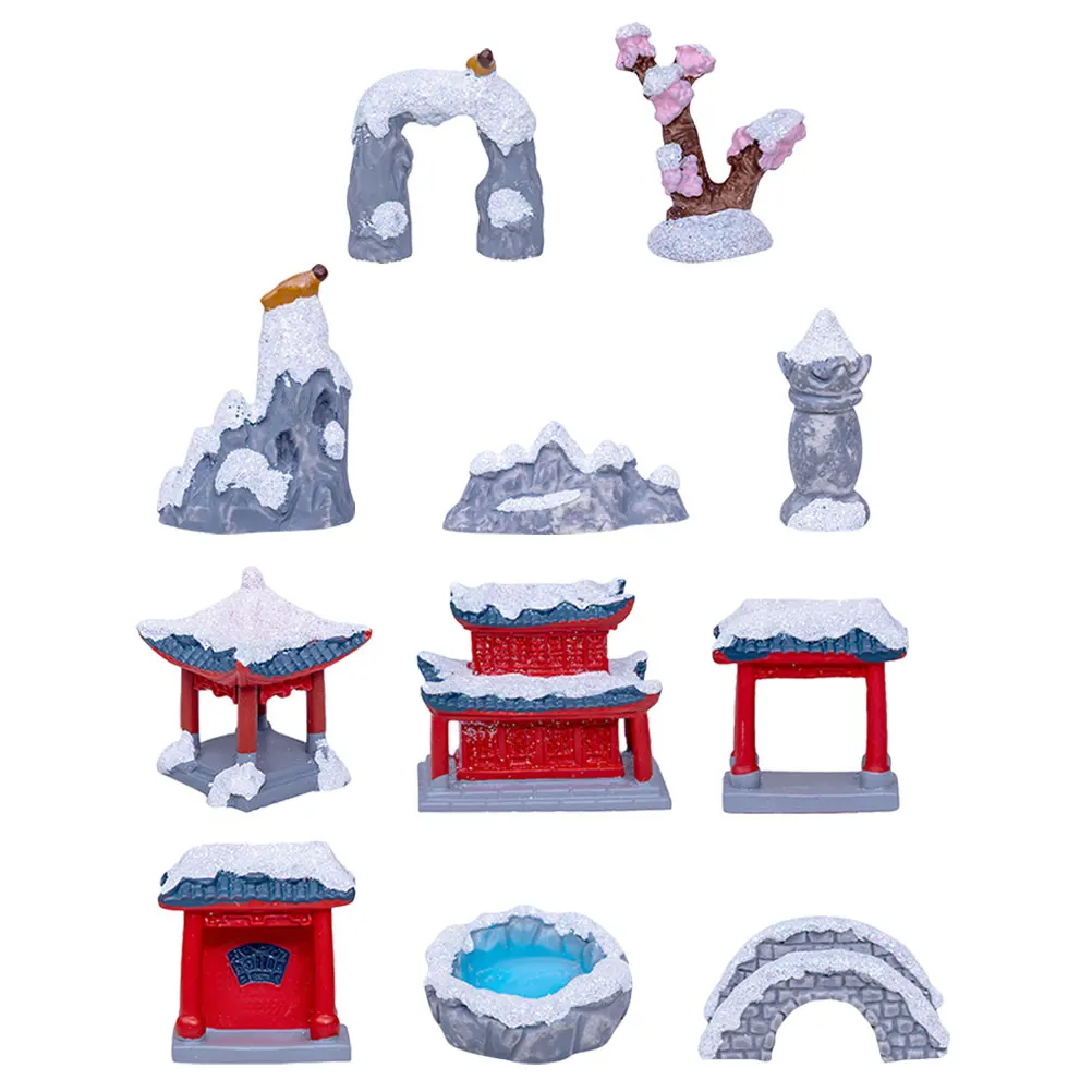 11 Pcs Jiangnan Snowy Landscape Sand Table Miniature Resin Garden Decor Statue Set Realistic DIY Decoration Practical Ornament
11 Pcs Jiangnan Snowy Landscape Sand Table Miniature Resin Garden Decor Statue Set Realistic DIY Decoration Practical Ornament