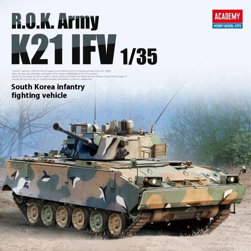 Edemi 1/35 Assembled Tank 13566 South Korean Army K21ifv Infantry Tank Military Assembly Model Toy Kit Desktop Ornament
Edemi 1/35 Assembled Tank 13566 South Korean Army K21ifv Infantry Tank Military Assembly Model Toy Kit Desktop Ornament
