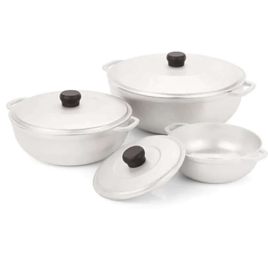 1.5 2.5 5.2qt Cast Aluminum Caldero 3pc Set - 18 22 28cm
1.5 2.5 5.2qt Cast Aluminum Caldero 3pc Set - 18 22 28cm