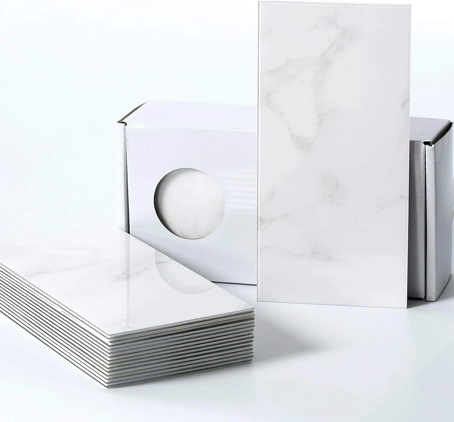 Peel and Stick Backsplash Large Bathroom Subway Tiles,Kitchen Shower Wall Stickers Waterproof(23Tiles) Cararra White
Peel and Stick Backsplash Large Bathroom Subway Tiles,Kitchen Shower Wall Stickers Waterproof(23Tiles) Cararra White