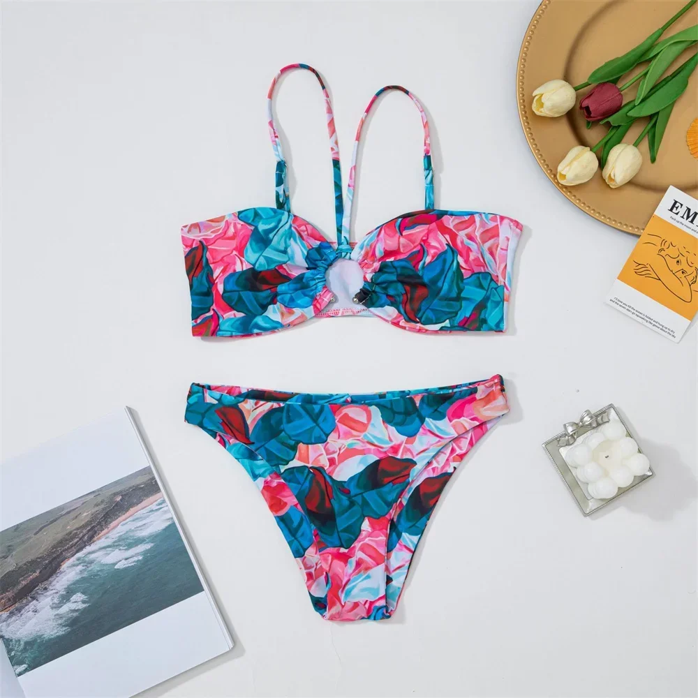 Sexy Sling Bikini Floral Y2K Swimsuit Rings Push Up Vacation Swimwears Women Bikinis Tanga Bathing Suits Brazilian Beach Outfits
Sexy Sling Bikini Floral Y2K Swimsuit Rings Push Up Vacation Swimwears Women Bikinis Tanga Bathing Suits Brazilian Beach Outfits
