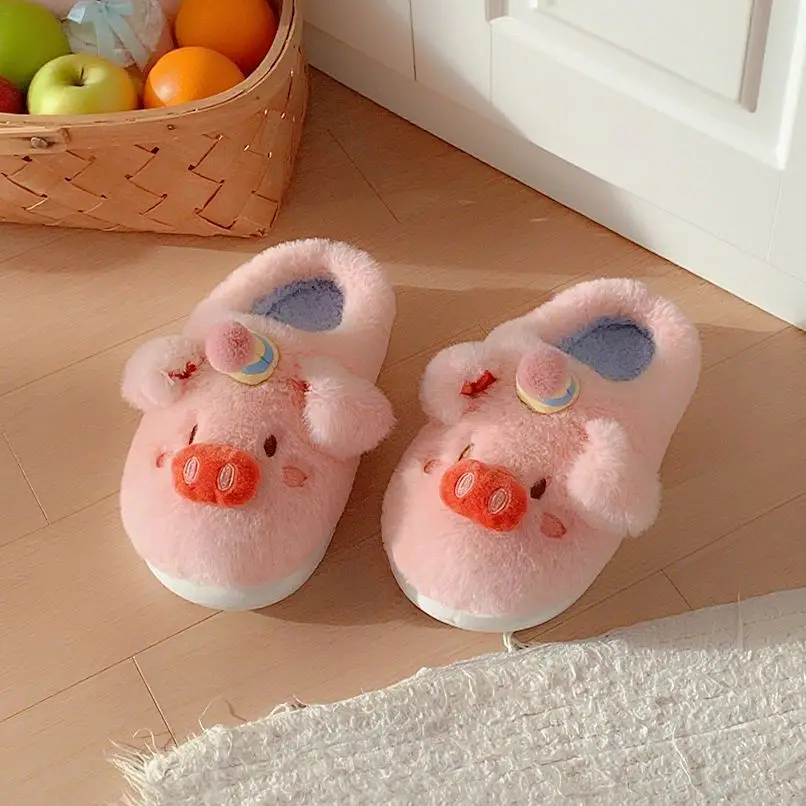 Fluffy Pink Piggy Slippers for Women Winter Indoor Anti-Skid Home Slippers Warm Ladies Room Shoes House Slides
Fluffy Pink Piggy Slippers for Women Winter Indoor Anti-Skid Home Slippers Warm Ladies Room Shoes House Slides