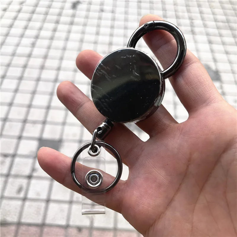 Badge Reel Heavy Metal Badge Holder Black Retractable Keychain Luxury Card Holder Pendant for Cards Identification Card Holder
Badge Reel Heavy Metal Badge Holder Black Retractable Keychain Luxury Card Holder Pendant for Cards Identification Card Holder