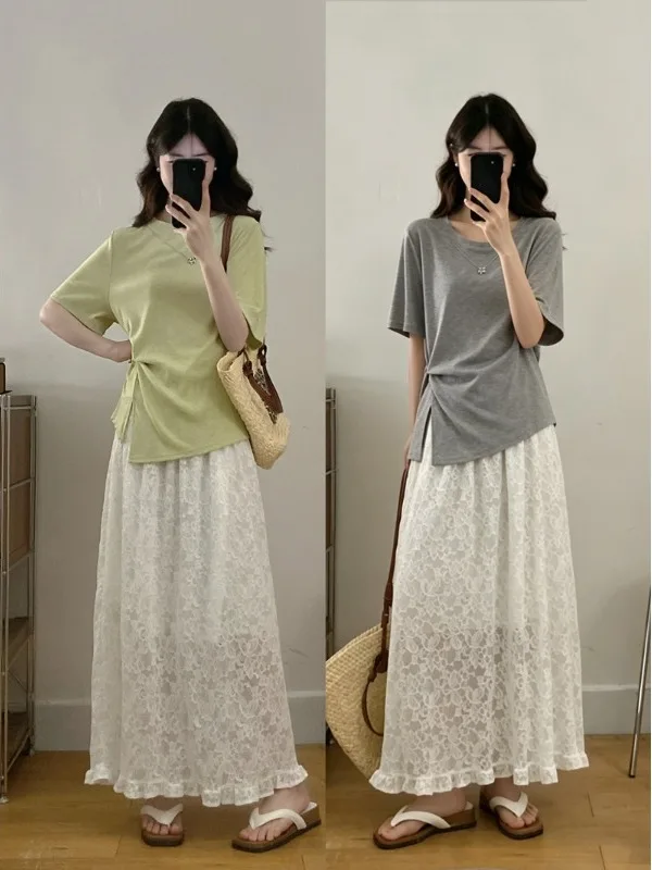 plus Size Summer Slimming Lace Half Skirt Set Heavy Work Fat MM Meat Conceal Slimming Shoulder Appropriate High Waist Long Sl...
plus Size Summer Slimming Lace Half Skirt Set Heavy Work Fat MM Meat Conceal Slimming Shoulder Appropriate High Waist Long Sl...