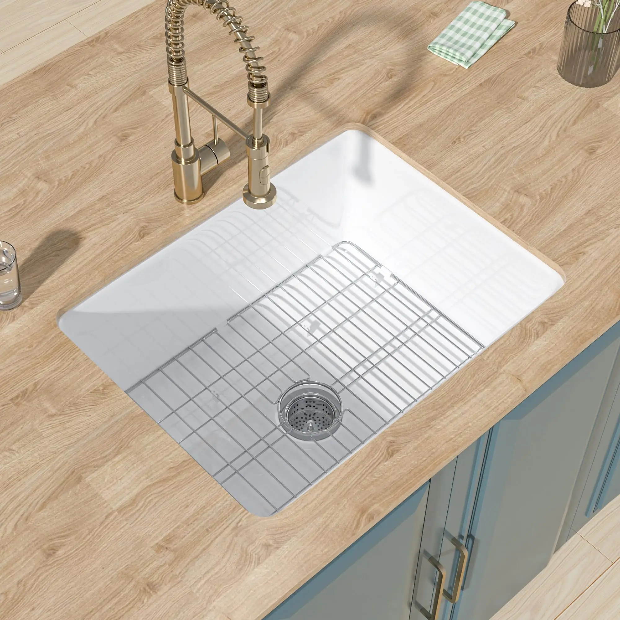 White Fireclay Undermount Kitchen Sink 24 X 19 Inch Deep Single Bowl Drop In
White Fireclay Undermount Kitchen Sink 24 X 19 Inch Deep Single Bowl Drop In