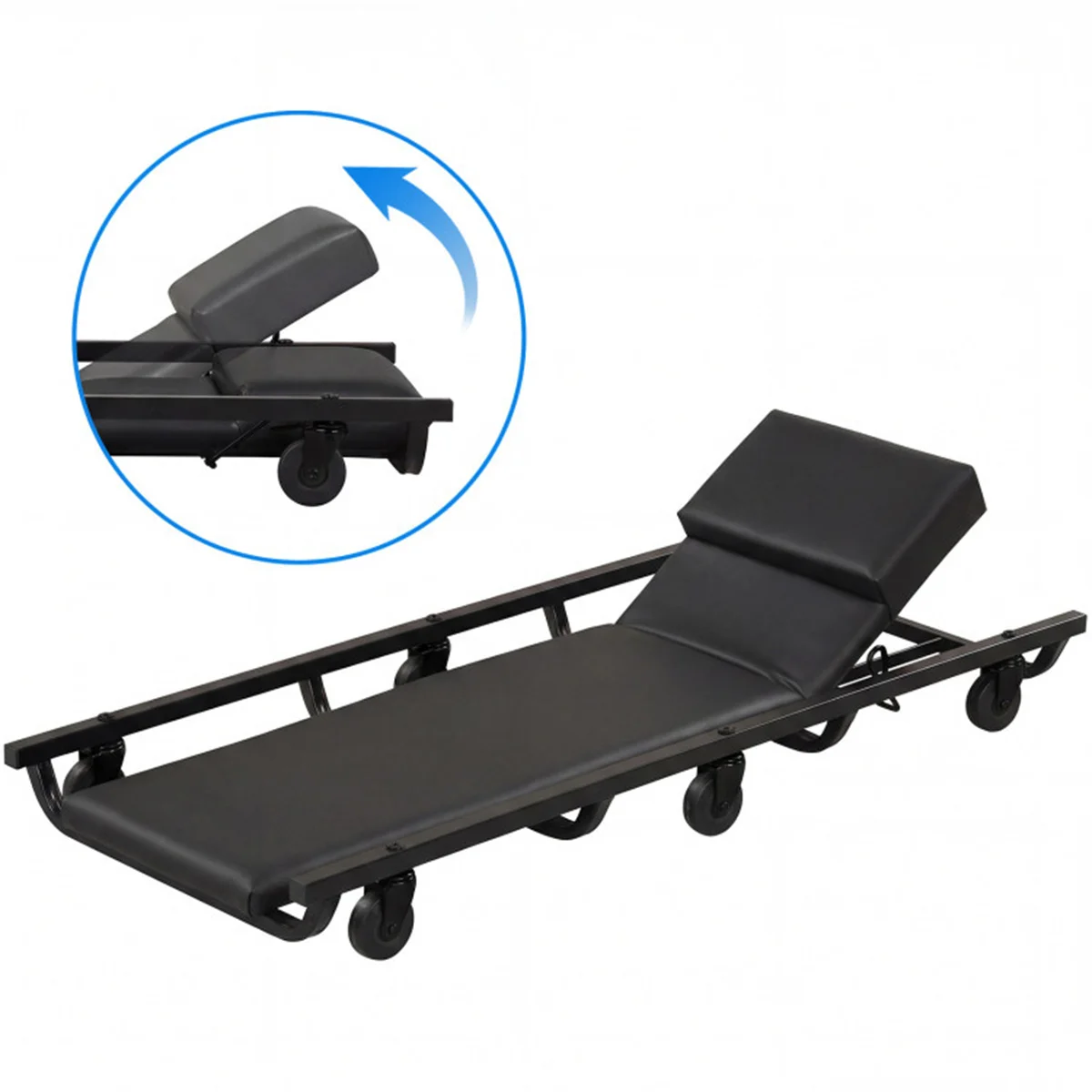 4 Level Adjustable Backrest Mechanic Rolling Creeper, 6 Swivel Casters Garage Repair Cart with Thick Comfort Padded Cushion
4 Level Adjustable Backrest Mechanic Rolling Creeper, 6 Swivel Casters Garage Repair Cart with Thick Comfort Padded Cushion