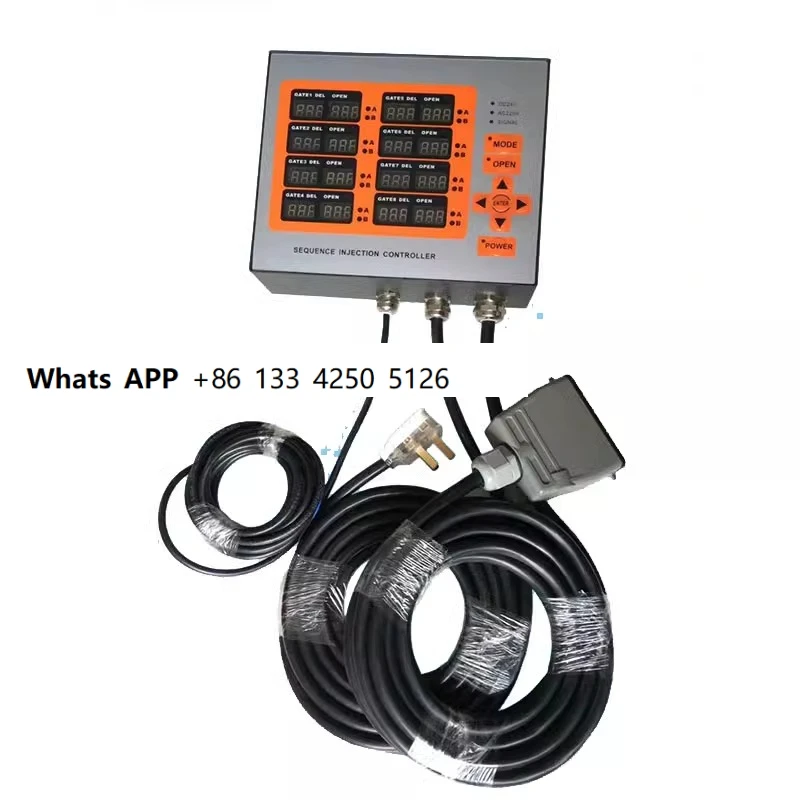 Mold hot runner timing controller with 8 sets of air valves, oil valves, needle valves, injection molding machine delay device
Mold hot runner timing controller with 8 sets of air valves, oil valves, needle valves, injection molding machine delay device