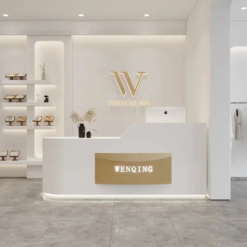 Customized Reception Desk Beauty Luxury Modern Barbershop Bar Counter Spa Front Desk Store Empfangstheke Salon Furnitures
Customized Reception Desk Beauty Luxury Modern Barbershop Bar Counter Spa Front Desk Store Empfangstheke Salon Furnitures