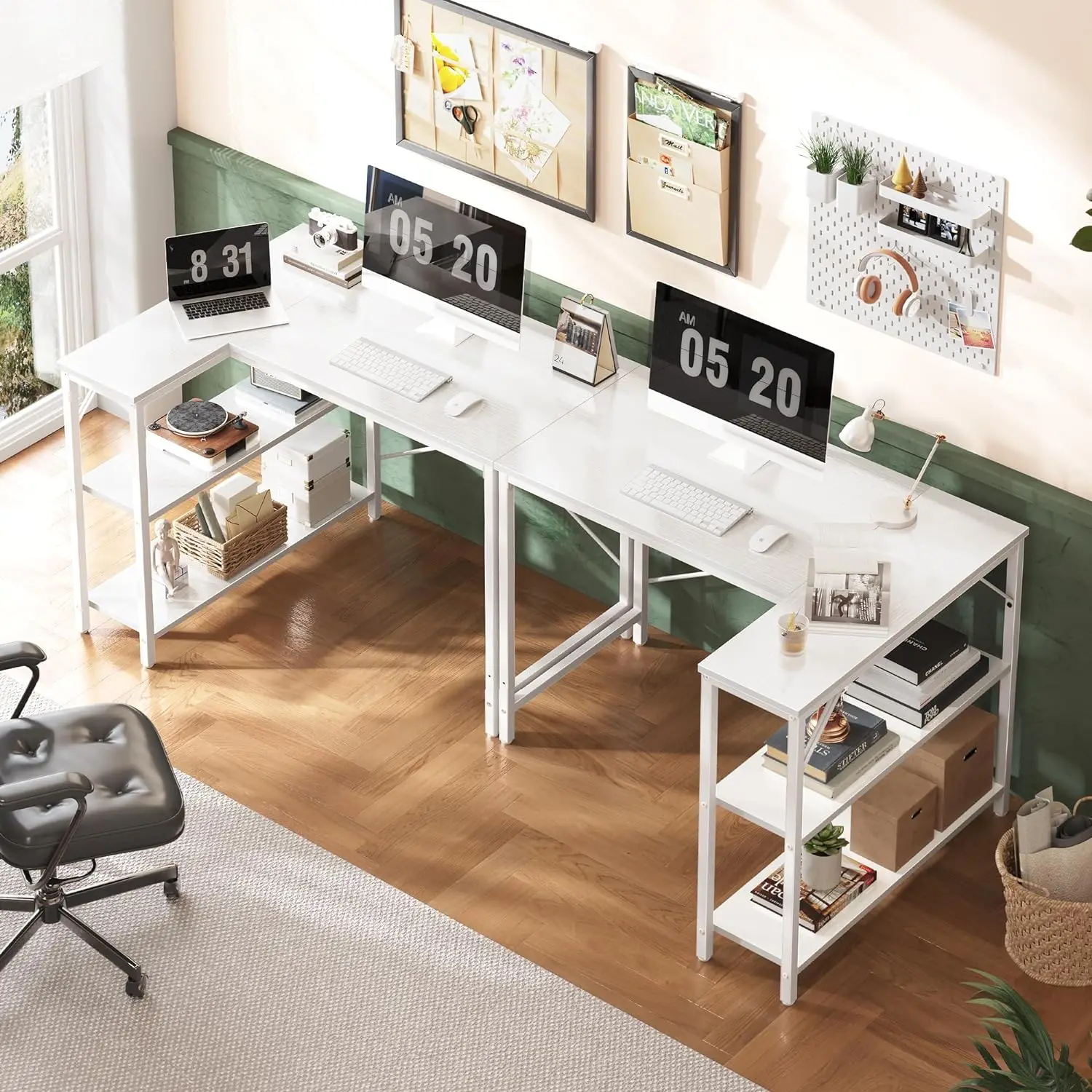 L Shaped Desk, 39 Inches Computer Desk with Reversible Storage Shelves, Gaming Desk
L Shaped Desk, 39 Inches Computer Desk with Reversible Storage Shelves, Gaming Desk
